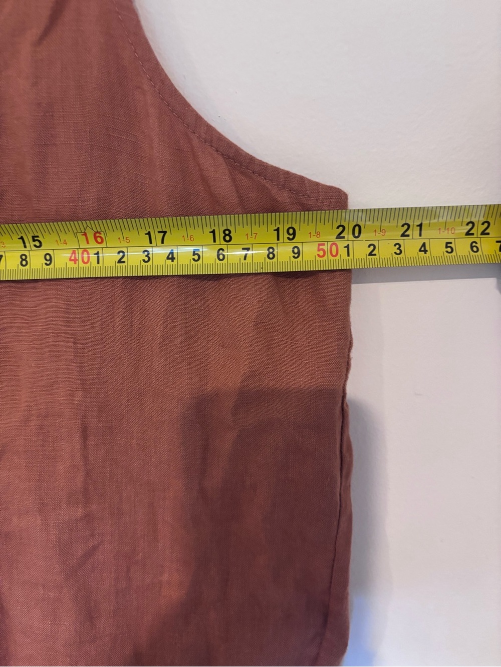 Quince Sleeveless Linen Swing Dress - Terracotta - Picture 4 of 6